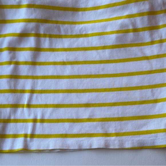 Zara Organic Cotton Yellow White Stripe Top size XL - Picture 10 of 10